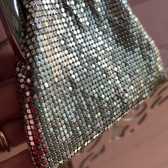 Vintage Whiting Davis Silver Mesh handbag clutch - Picture 6 of 7